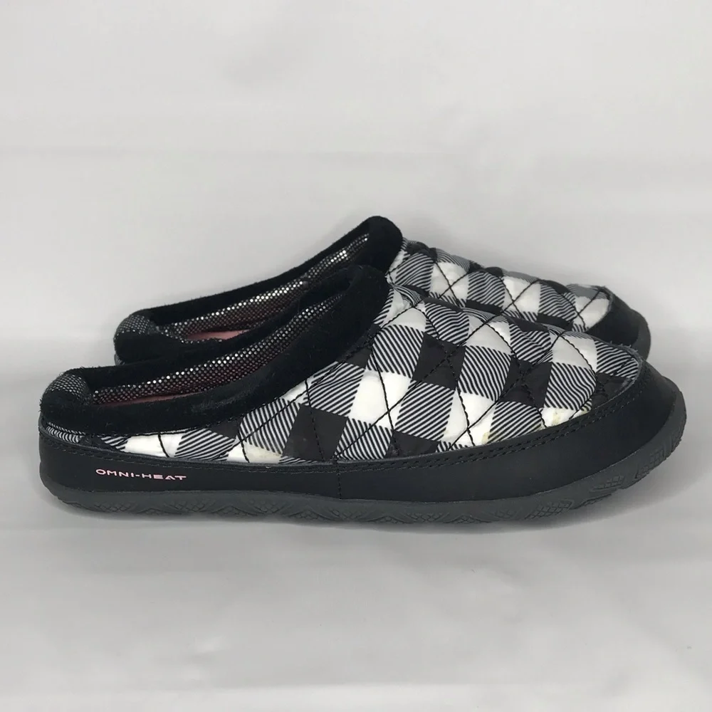 Columbia Packed Out OMNI-HEAT‎ Children Slippers Black Checkered